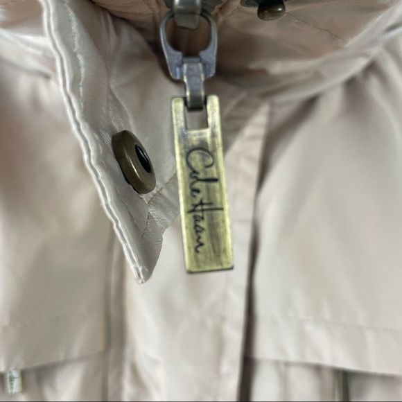 Cole Haan Tan Trench Coat size L - Picture 5 of 12